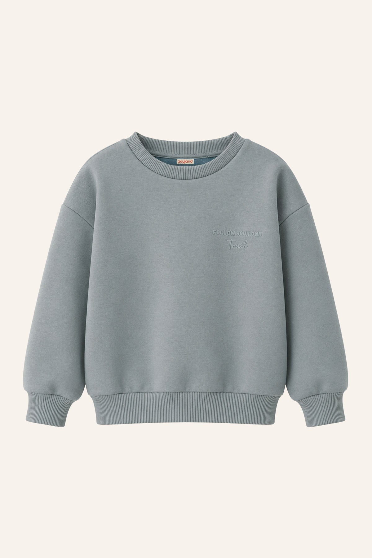 Erkek Çocuk Sıfır Yaka Baskılı Sweatshirt