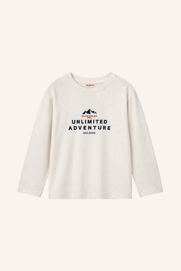 Erkek Çocuk Unlimited Adventure Baskılı Uzun Kollu Tişört