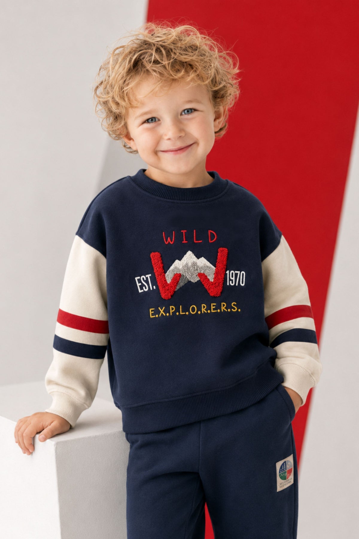Erkek Çocuk İki Renkli Sweatshirt