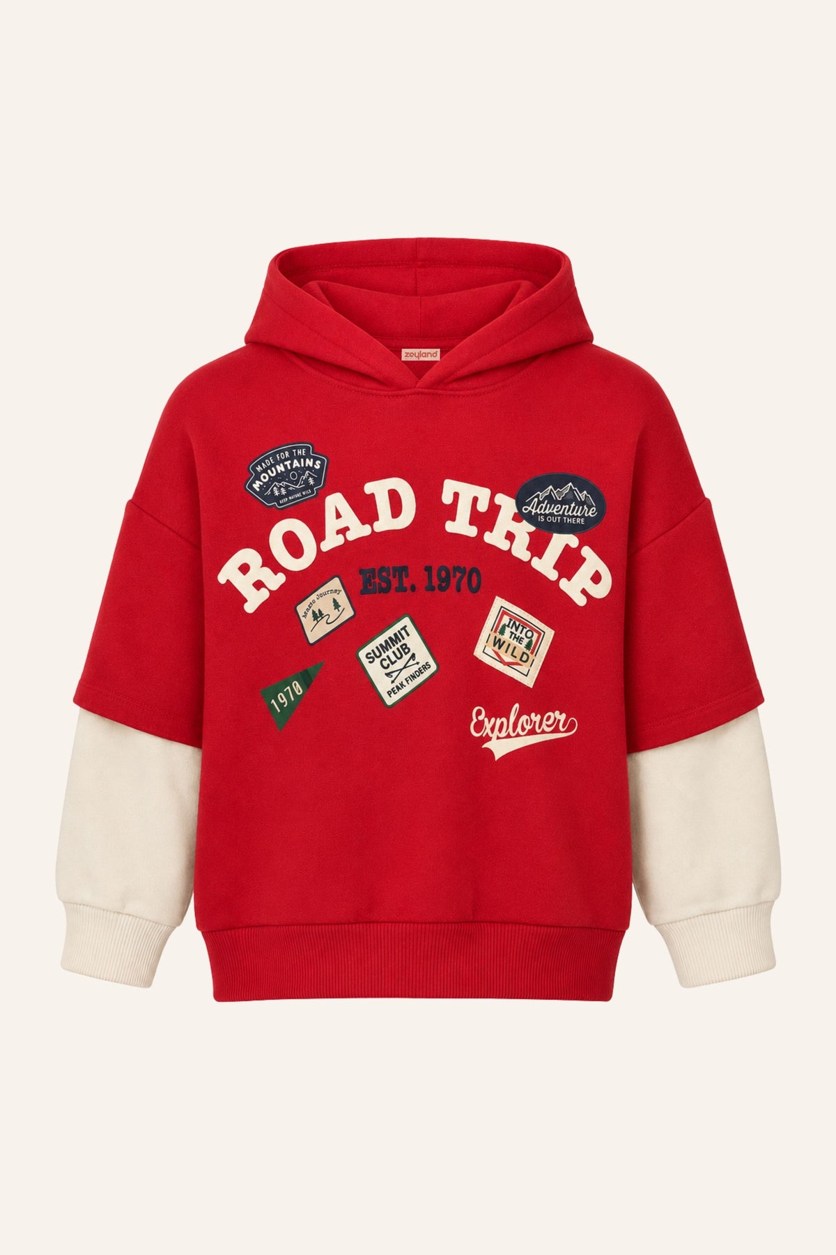 Erkek Çocuk İki Renkli Kapşonlu Sweatshirt