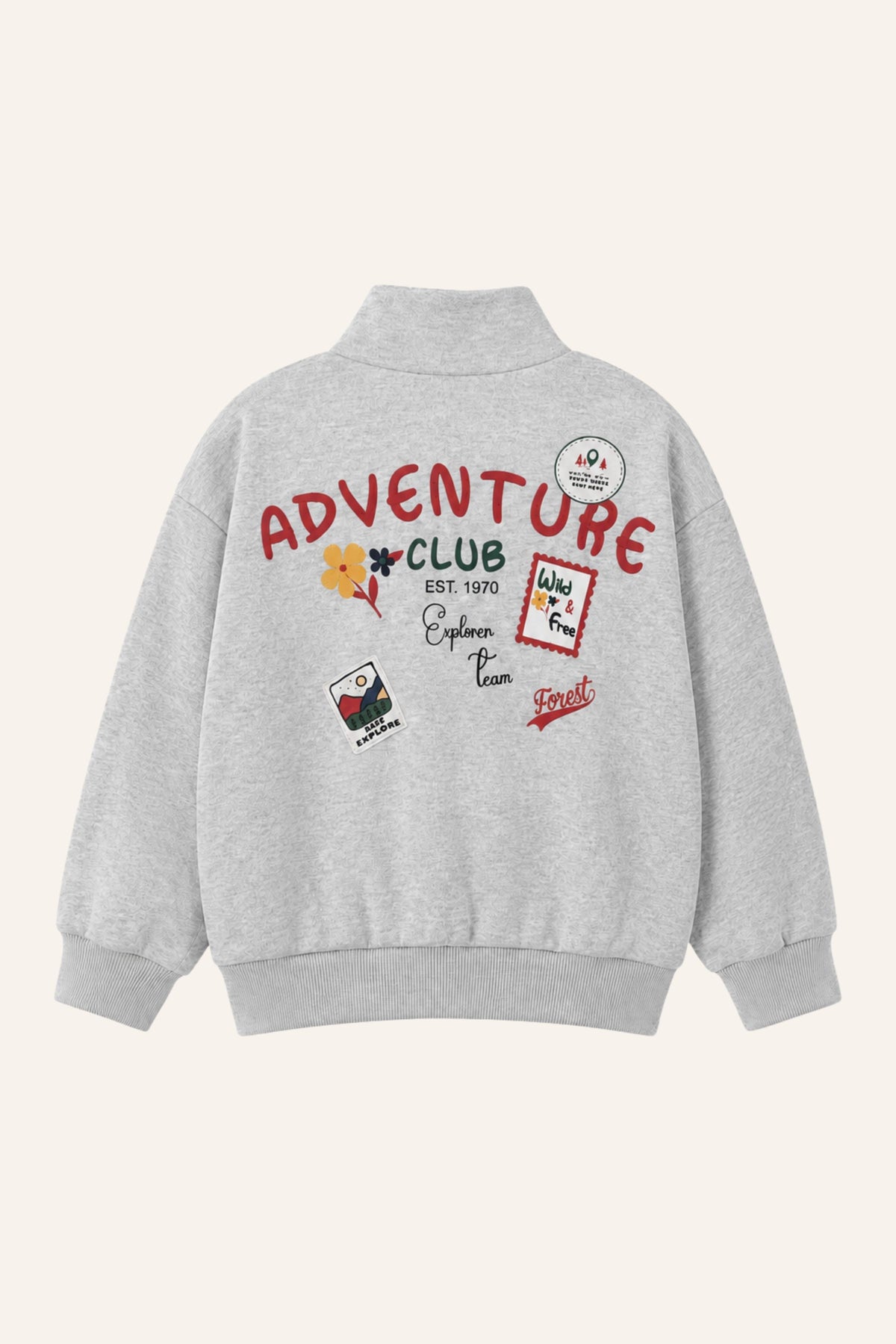 Kız Çocuk Yarım Fermuarlı Sweatshirt