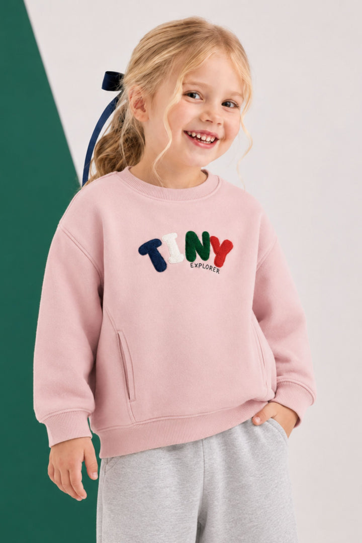 Kız Çocuk Cepli Sweatshirt
