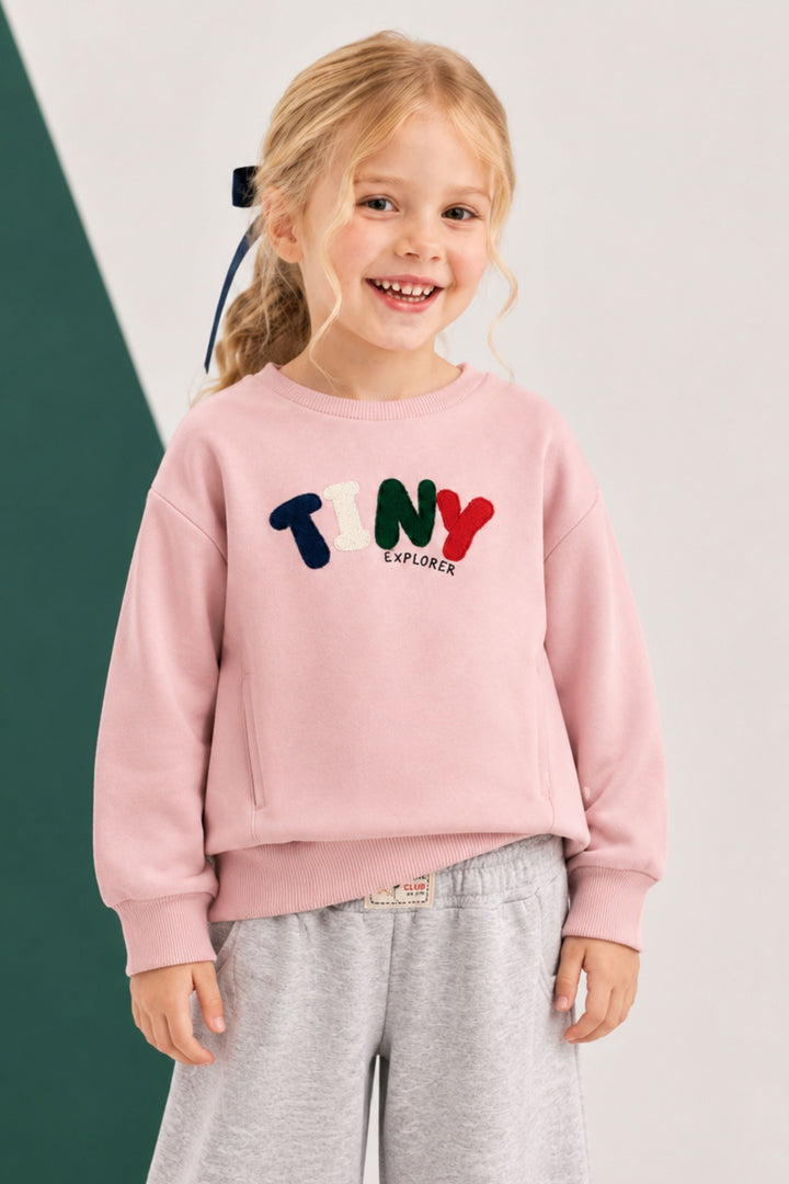 Kız Çocuk Cepli Sweatshirt