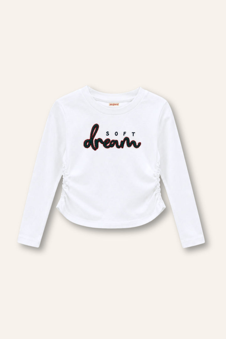Kız Çocuk Nakışlı Tshirt Ve Şort Etek