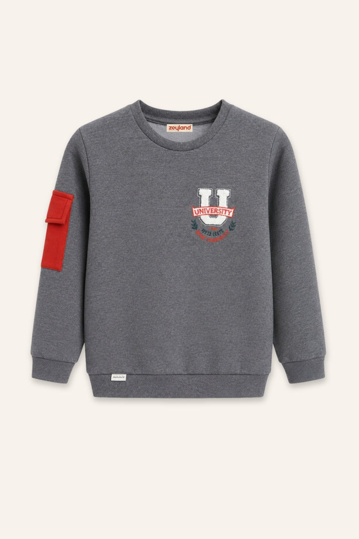 Erkek Bebek Cep Detaylı Sweatshirt