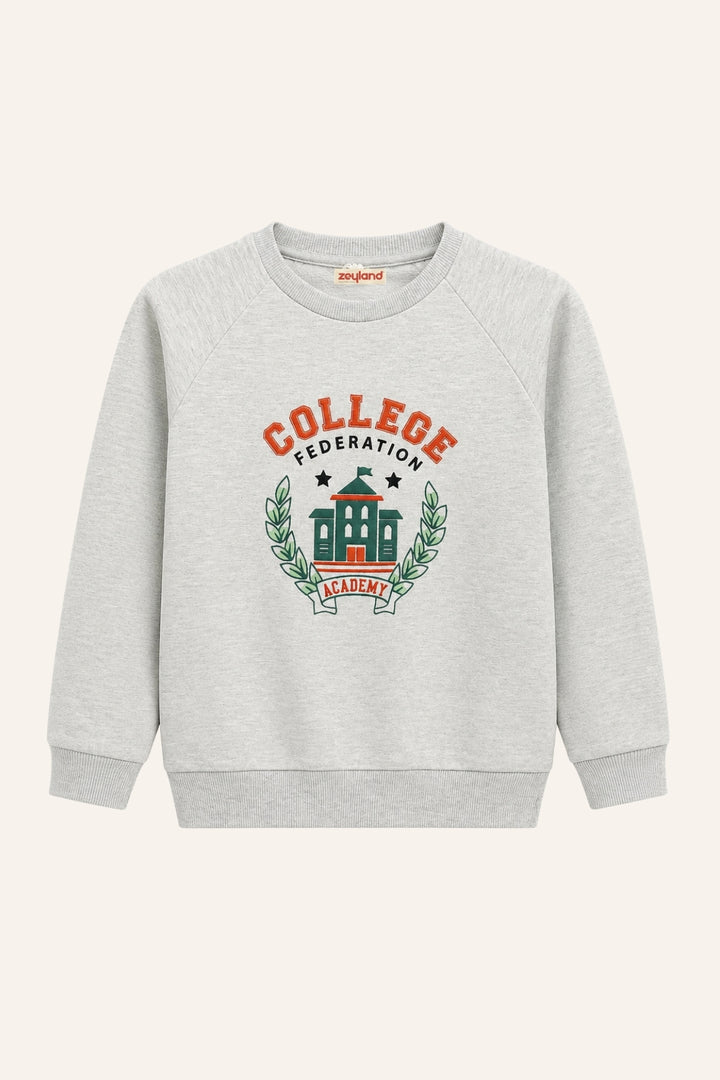 Erkek Bebek Reglan Baskılı Sweatshirt