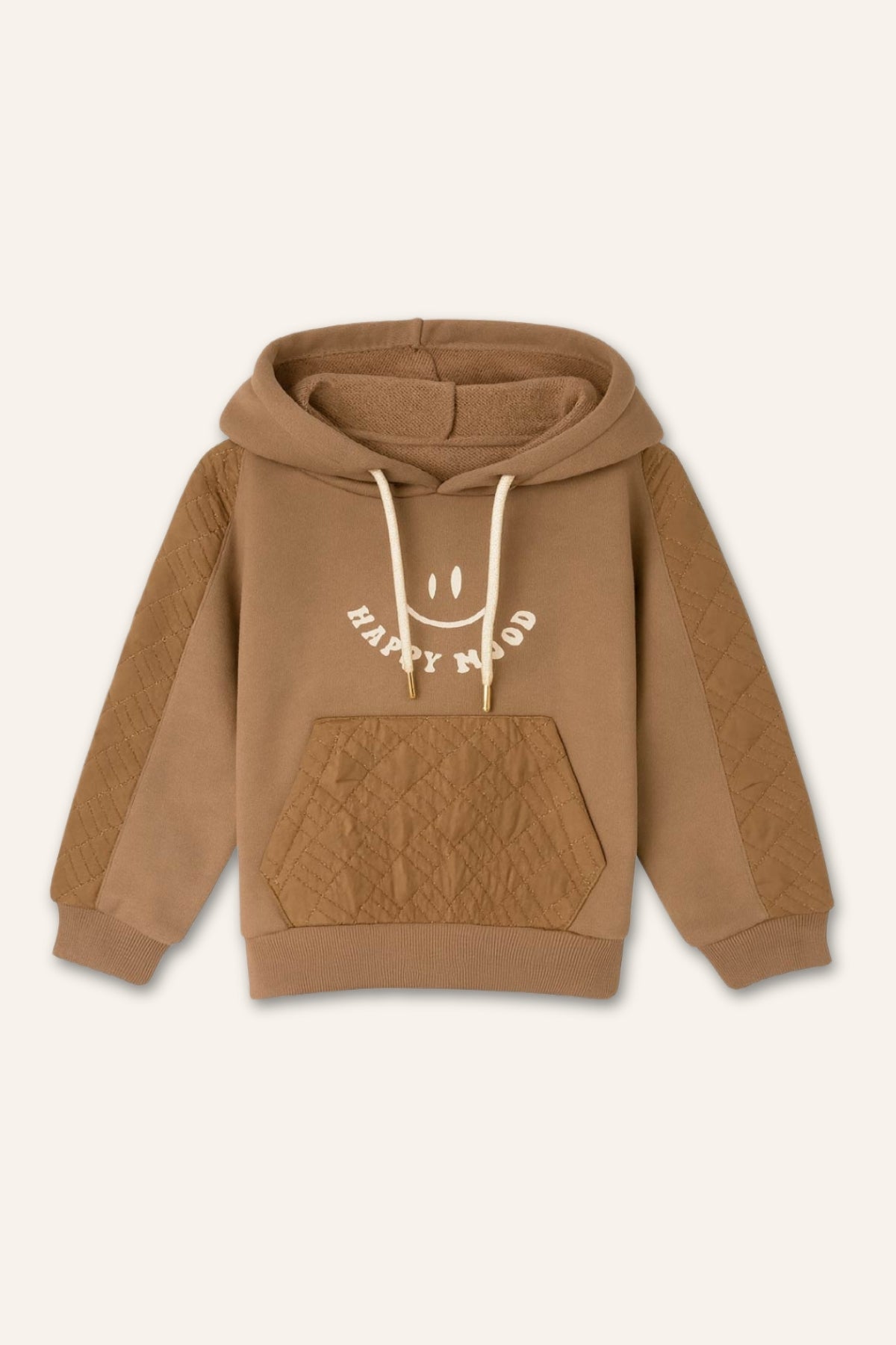 Kız Çocuk Reglan Kollu Baskı Detaylı Kapitoneli Sweatshirt