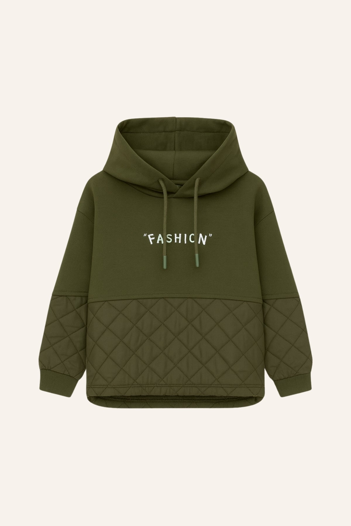 Kız Çocuk Nakış Detaylı Kapitoneli Sweatshirt