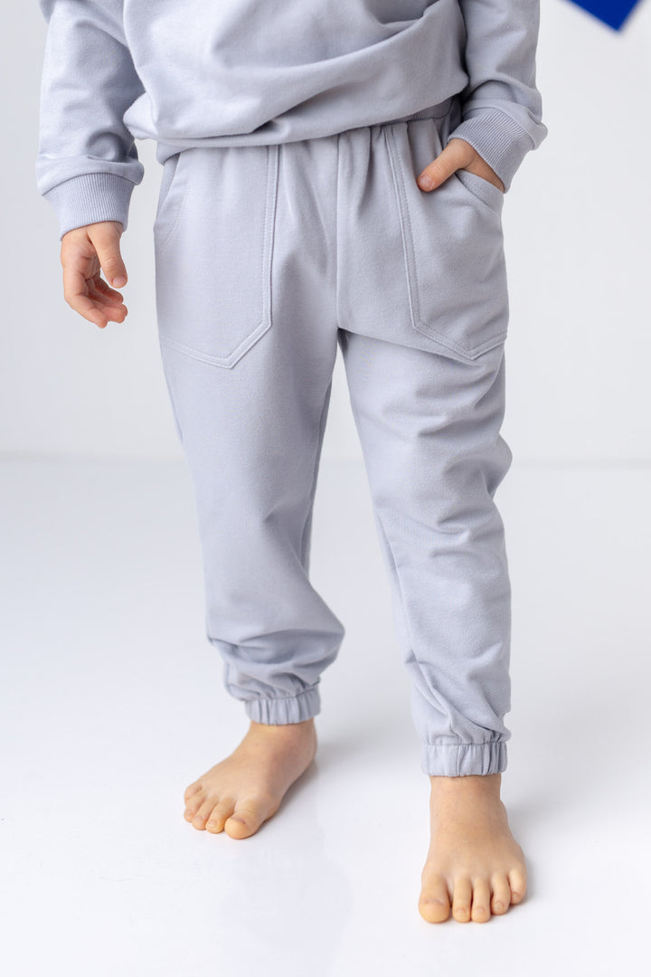 Kiz Erkek Çocuk Lastikli Düz Jogger Esofman Alti