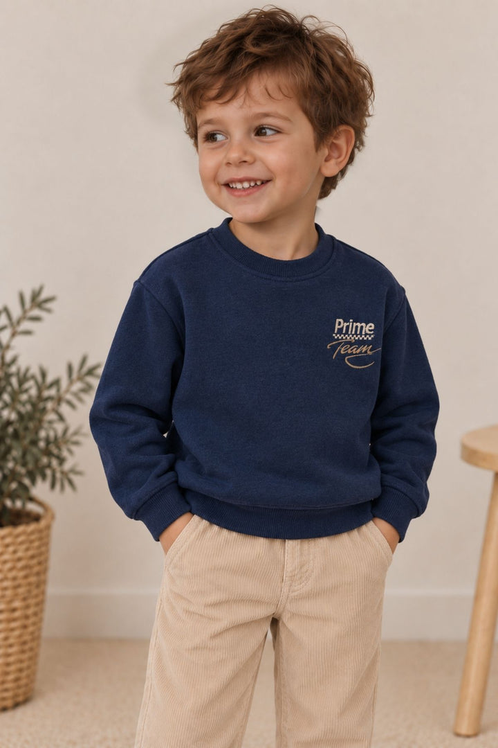 Erkek Çocuk Nakışlı Sweatshirt