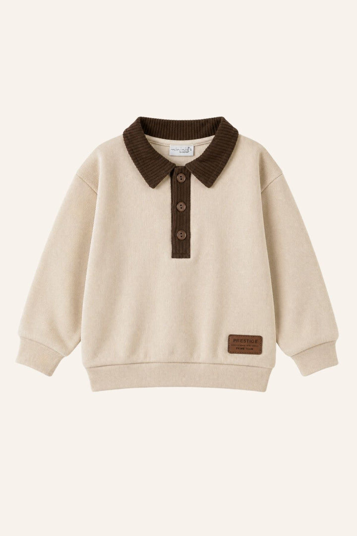 Erkek Çocuk Kadife Yaka Sweatshirt