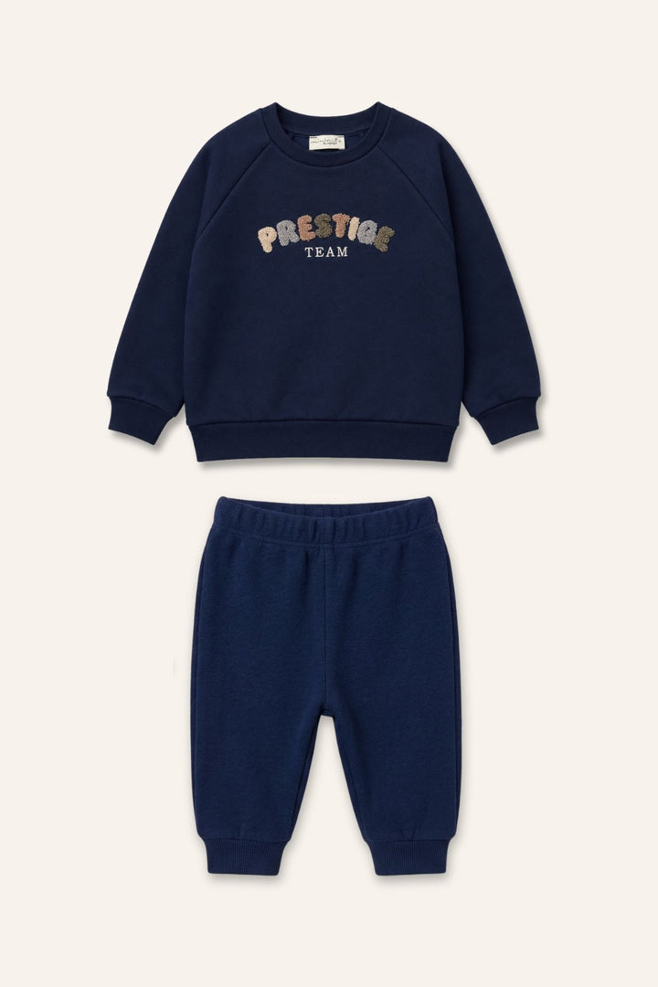 Erkek Çocuk Nakışlı Sweat Pantolon Takım
