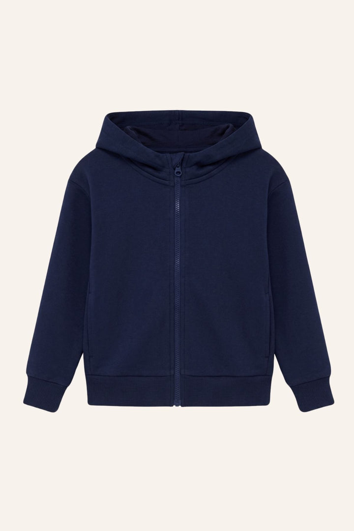 Kız Erkek Çocuk Fermuarlı Kapüşonlu Sweatshirt