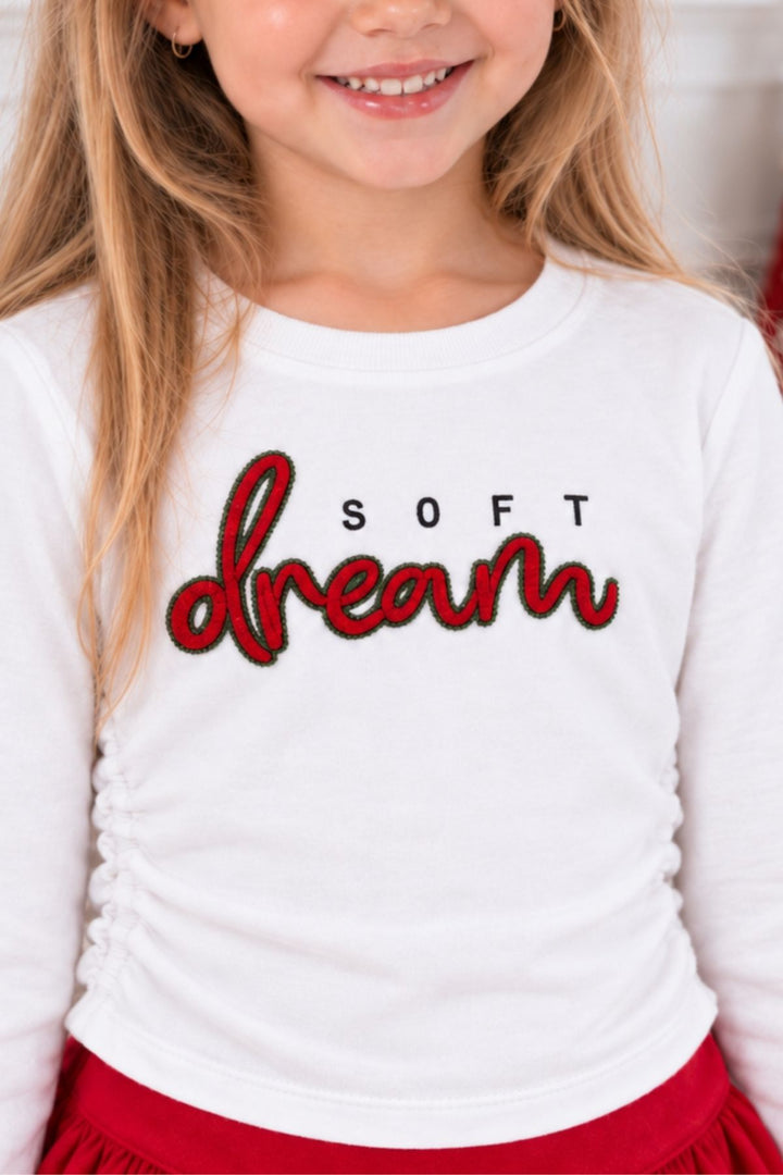 Kız Çocuk Nakışlı Tshirt Ve Şort Etek