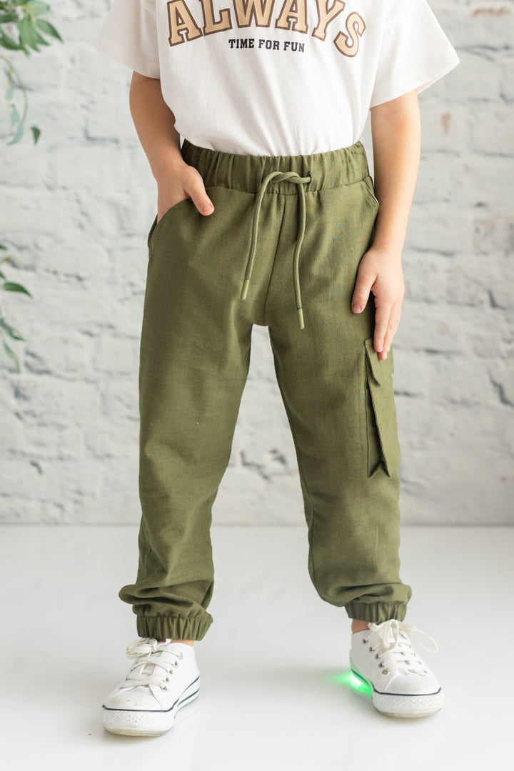 Erkek Çocuk Kargo Cepli Jogger Pantolon
