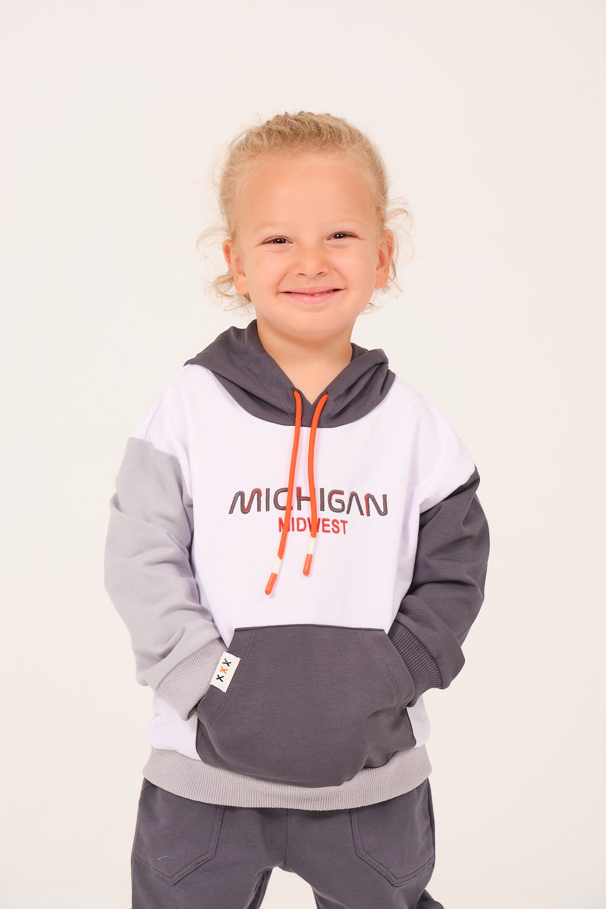 Erkek Çocuk Kapüşonlu Nakışlı Sweatshirt
