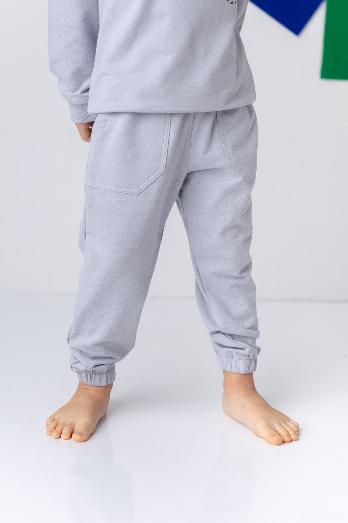 Kiz Erkek Çocuk Lastikli Düz Jogger Esofman Alti