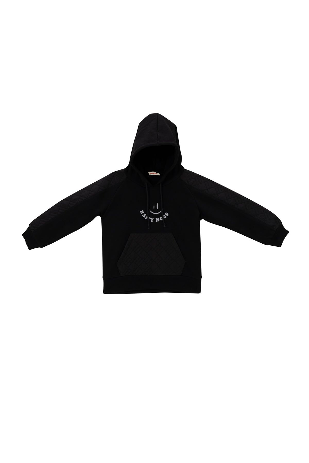 Kız Çocuk Reglan Kollu Baskı Detaylı Kapitoneli Sweatshirt