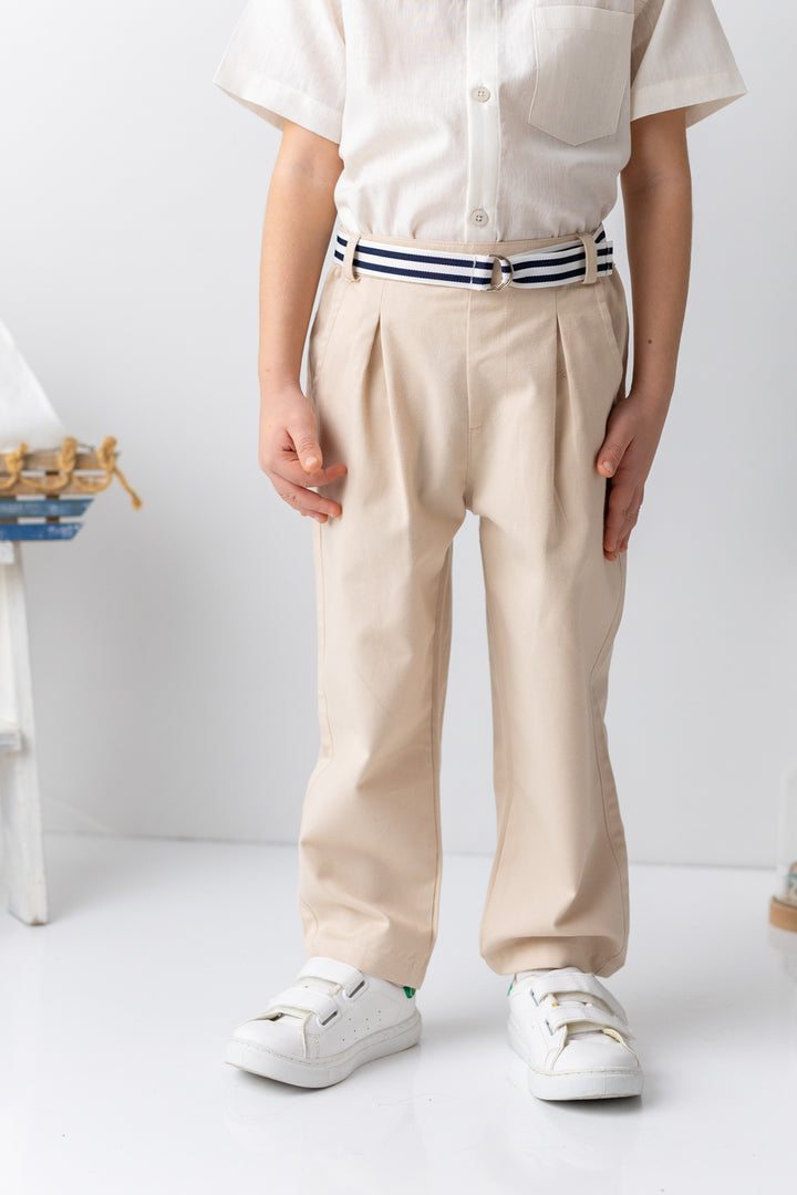 Erkek Bebek Kemerli Gabardin Pantolon