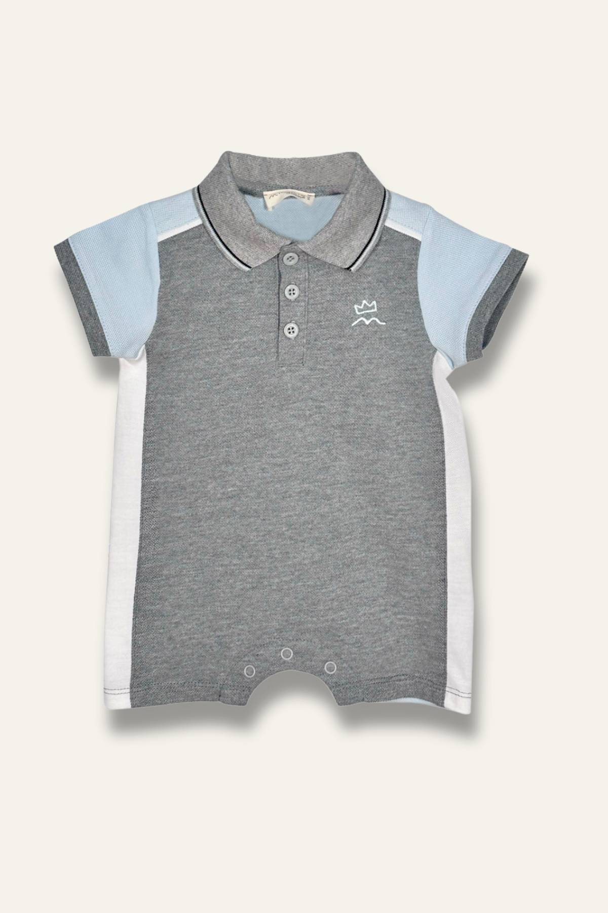 Erkek Bebek Polo Yaka Pike Tulum