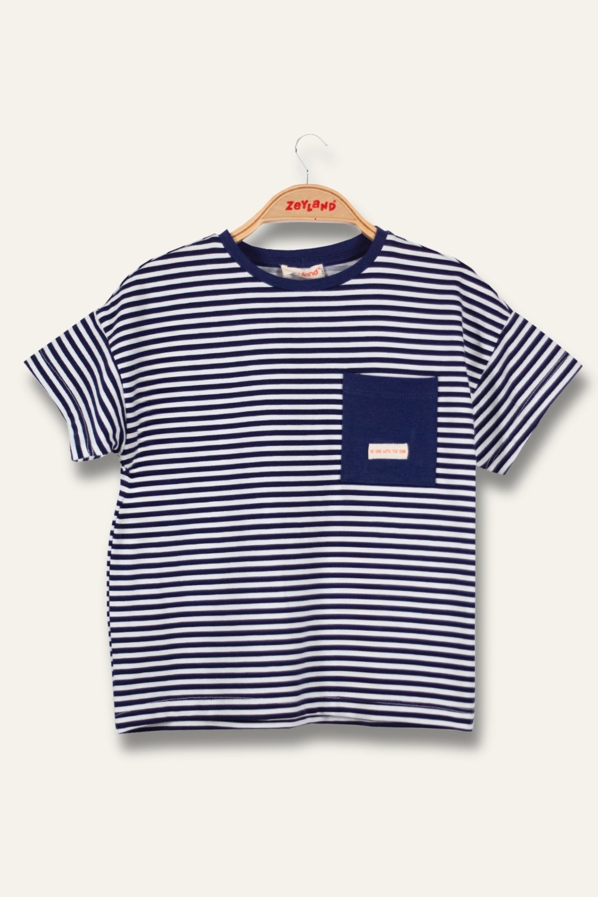 Erkek Çocuk Çizgili Çepli T-Shirt