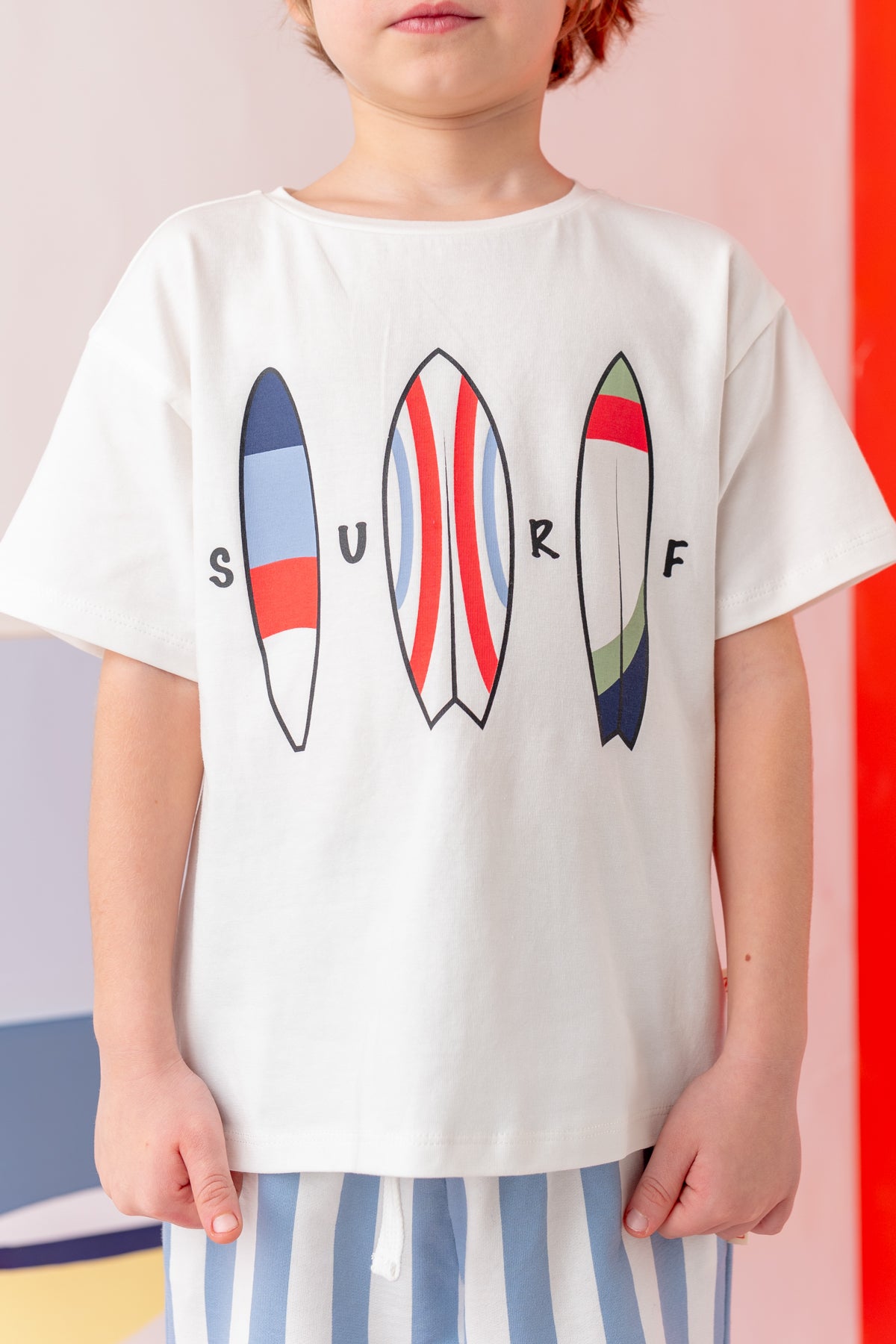 Erkek Çoçuk Sörf Baskılı T-Shirt