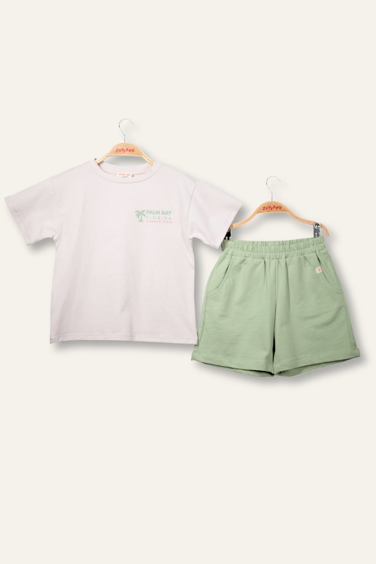 Erkek Çoçuk Sörf Baskılı T-Shirt Kısa Şort Takım