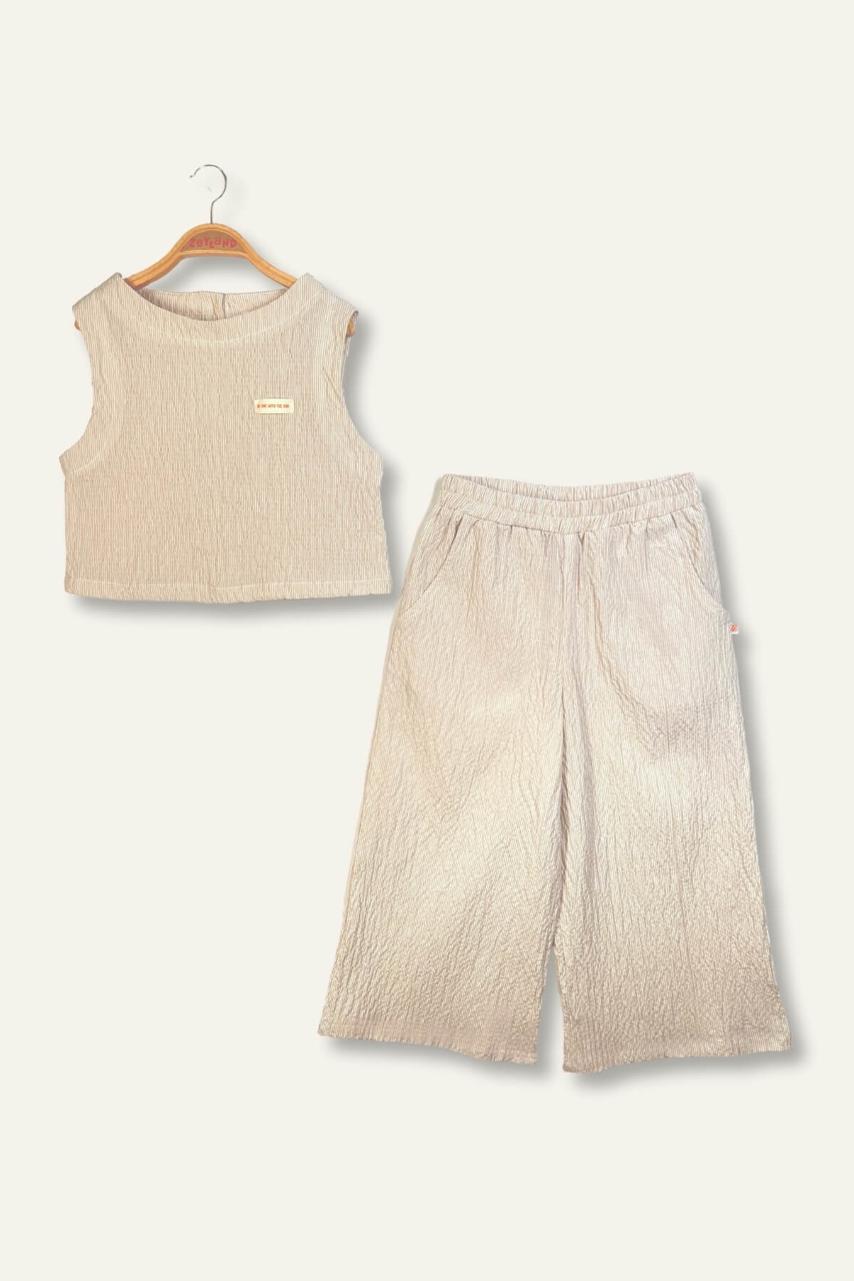 Kız Çocuk Çizgili Bluz Pantalon Takım