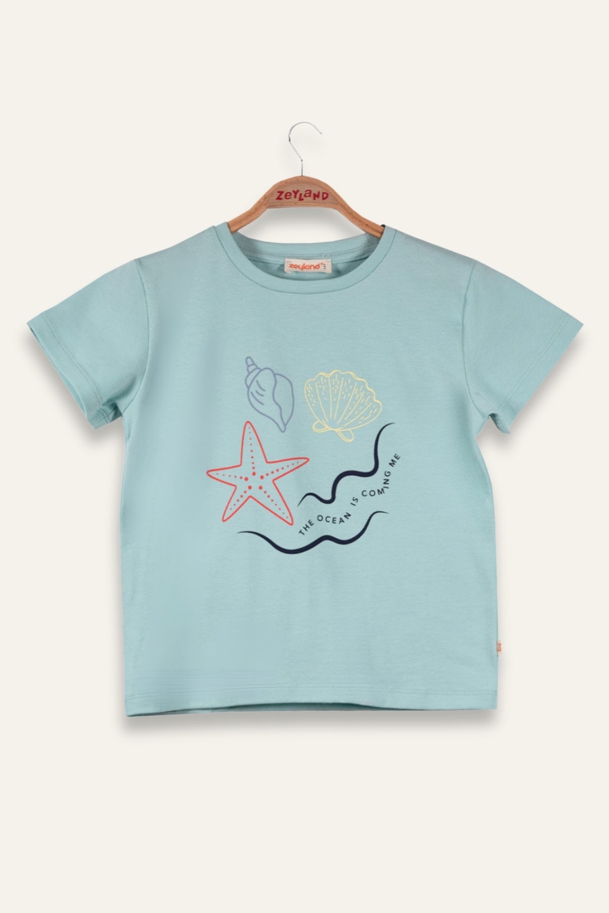 Kız Çocuk Hawaı Baskılı T-Shirt