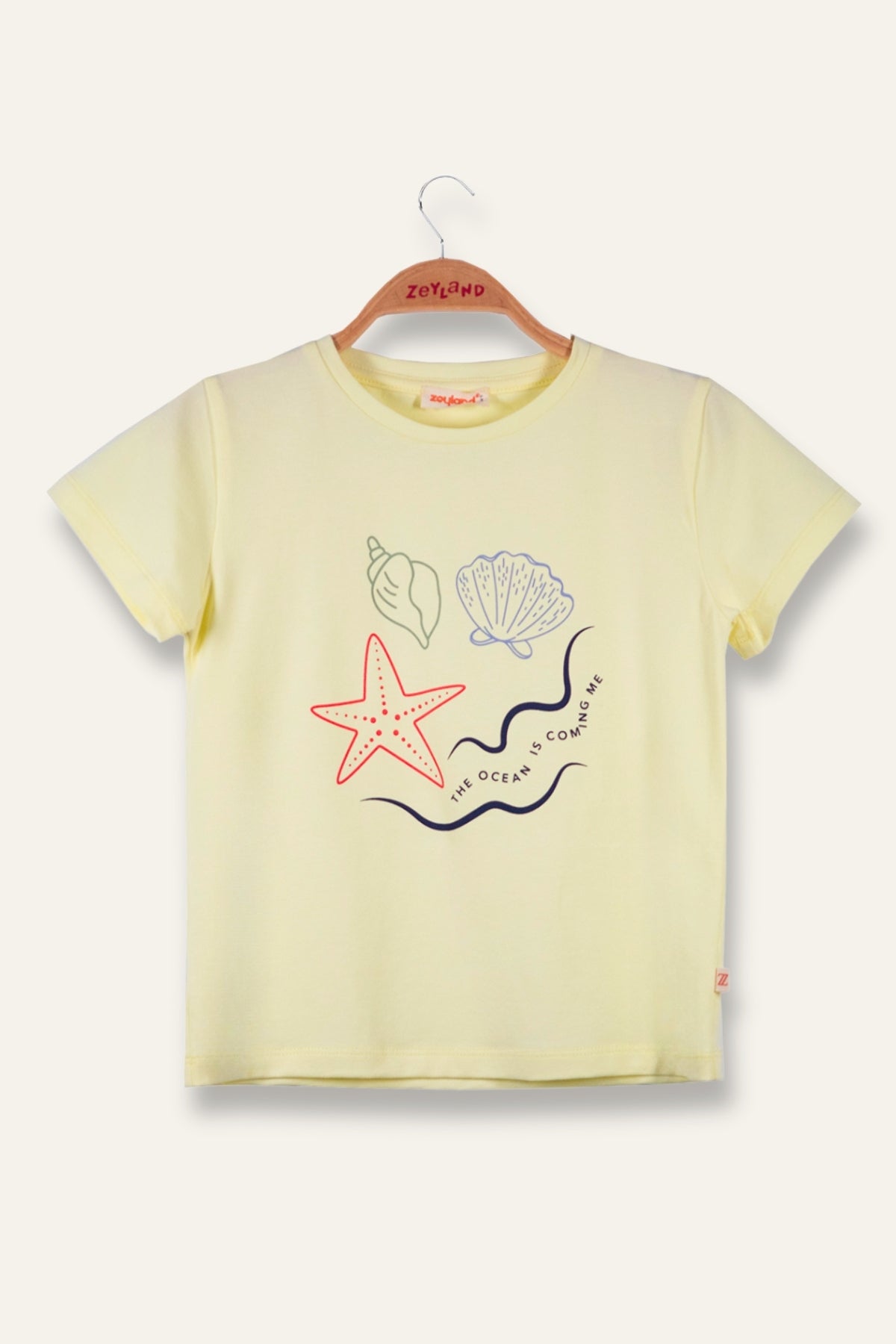 Kız Çocuk Hawaı Baskılı T-Shirt