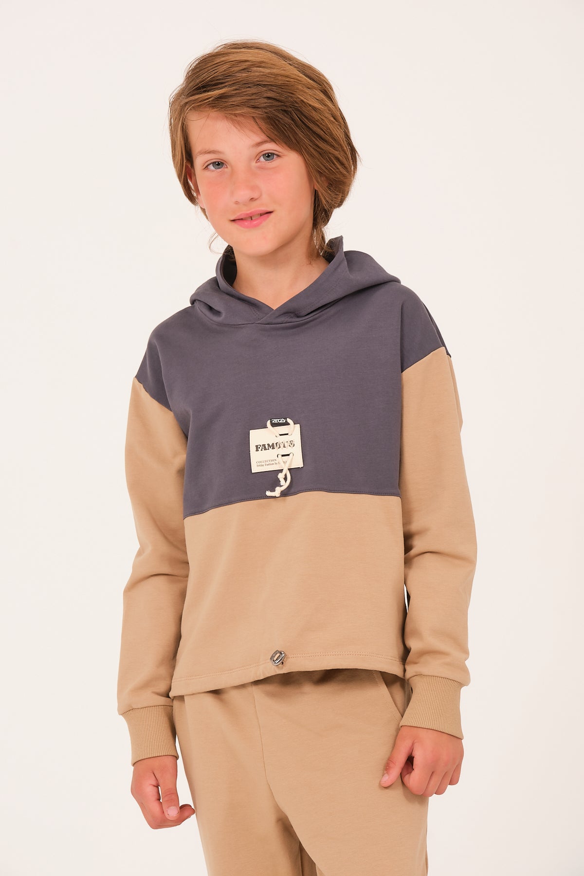 Kiz Erkek Çocuk Aksesuar Garni Detayli Sweatshirt