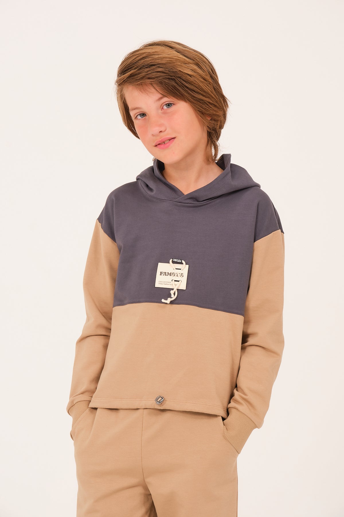 Kiz Erkek Çocuk Aksesuar Garni Detayli Sweatshirt