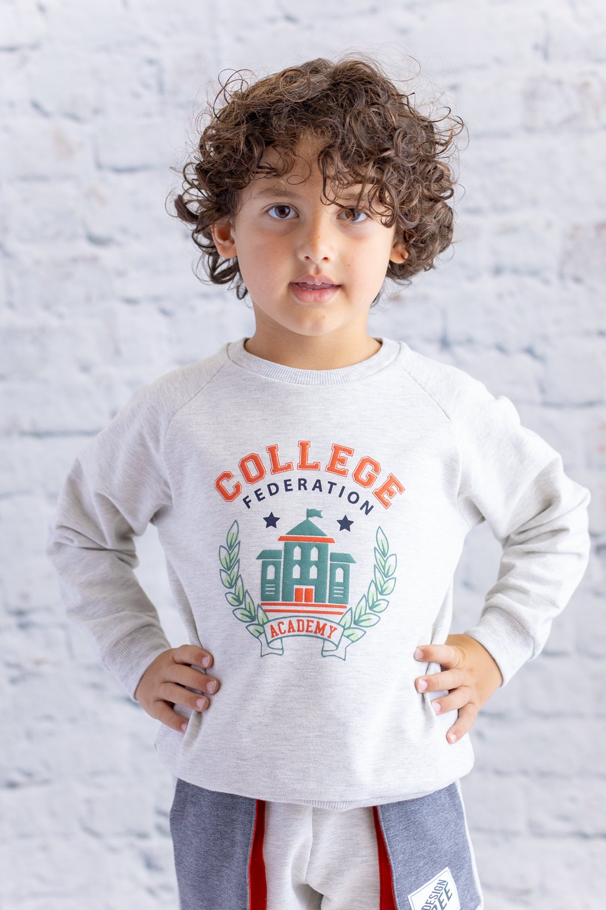 Erkek Bebek Reglan Baskılı Sweatshirt