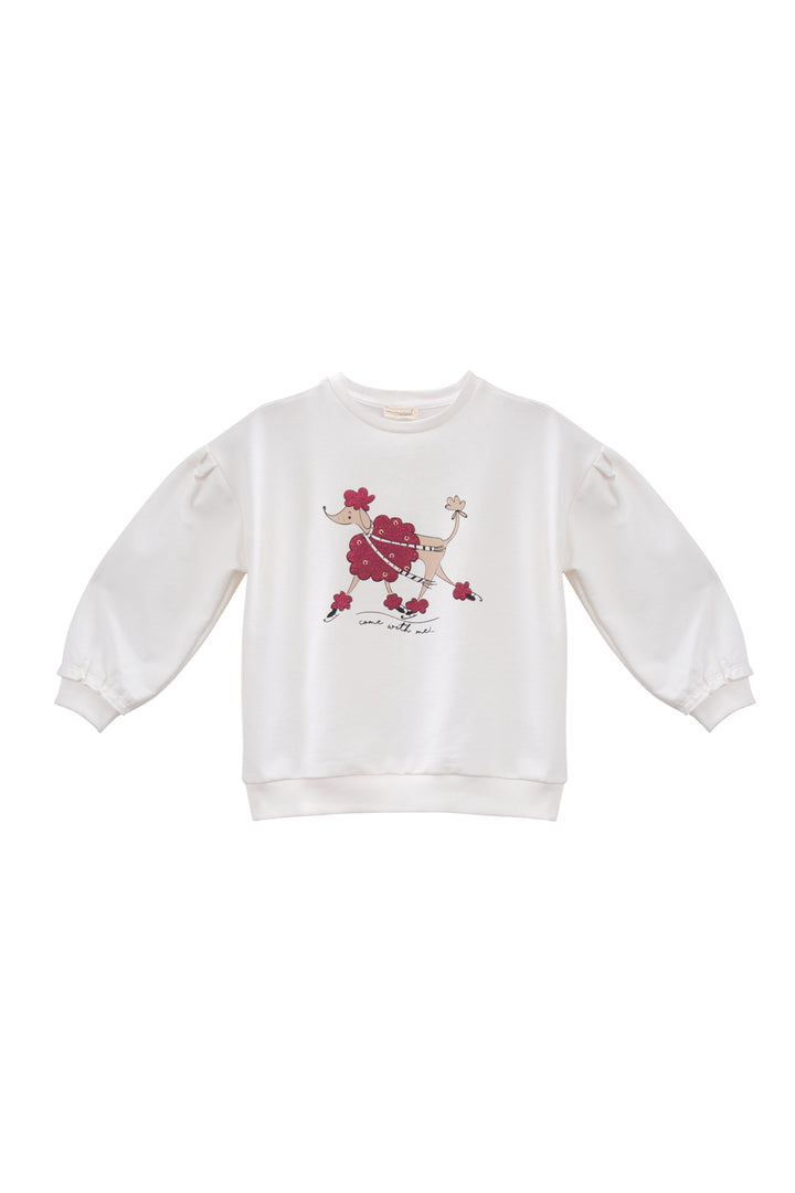 Kız Bebek Sim Baskılı Sweatshirt