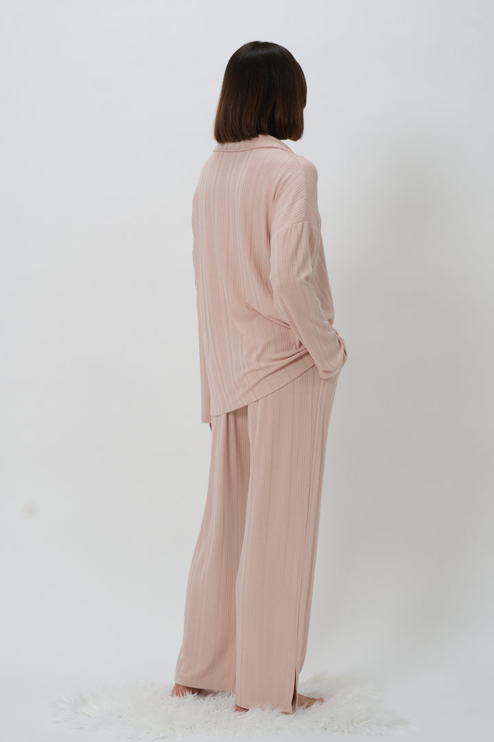 Kadın Yaka Detaylı Pijama Takımı
