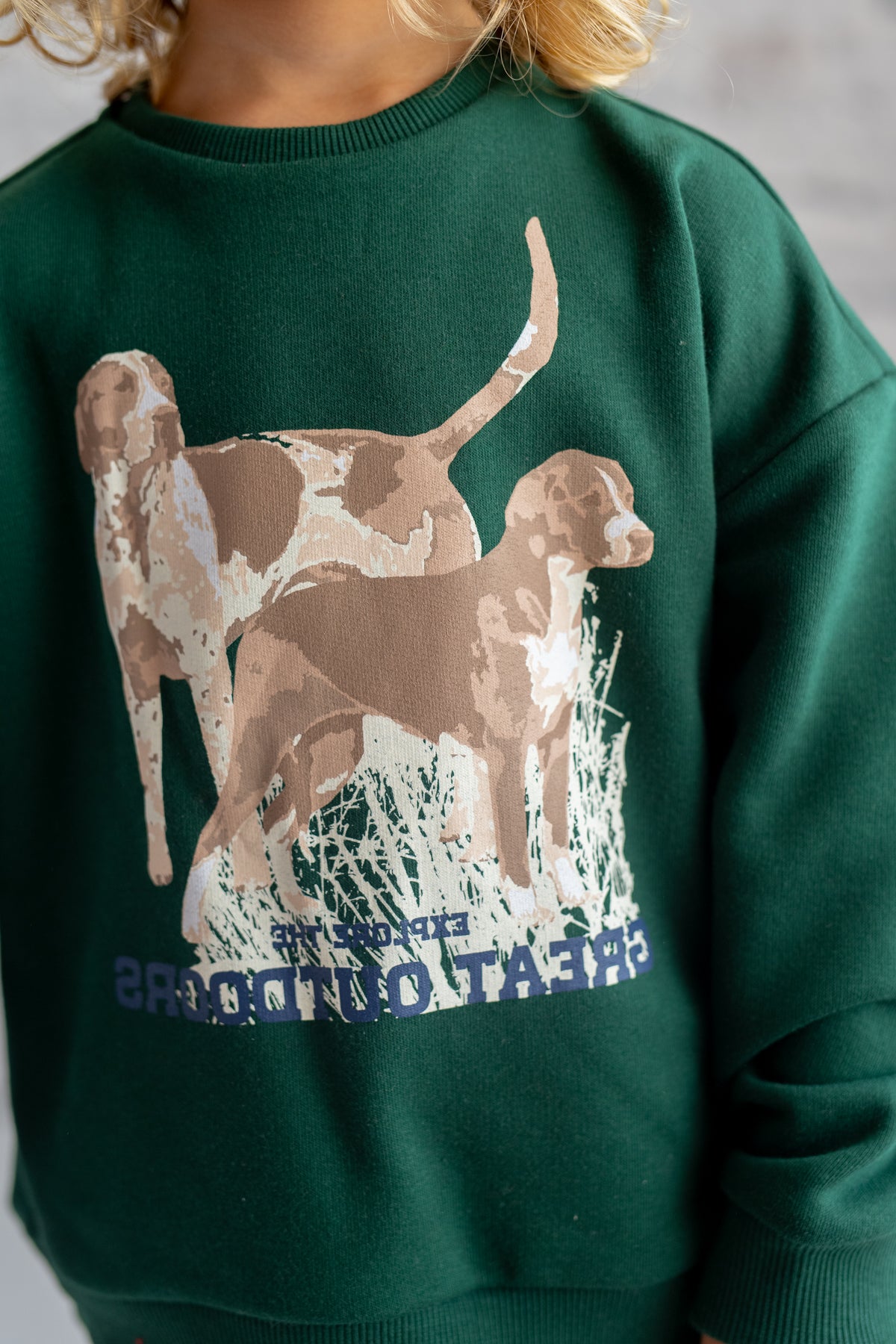 Kiz Erkek Çocuk Pembe Yazi Baskili Sweatshirt