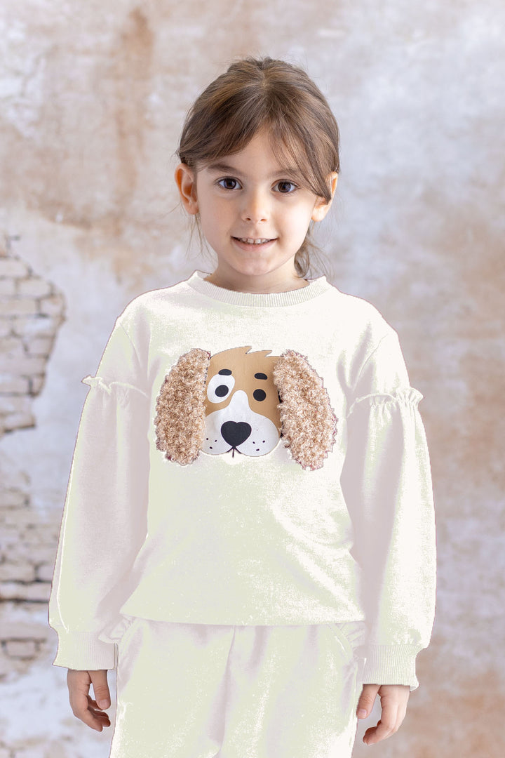 Kız Bebek Kulak Detaylı Sweatshirt