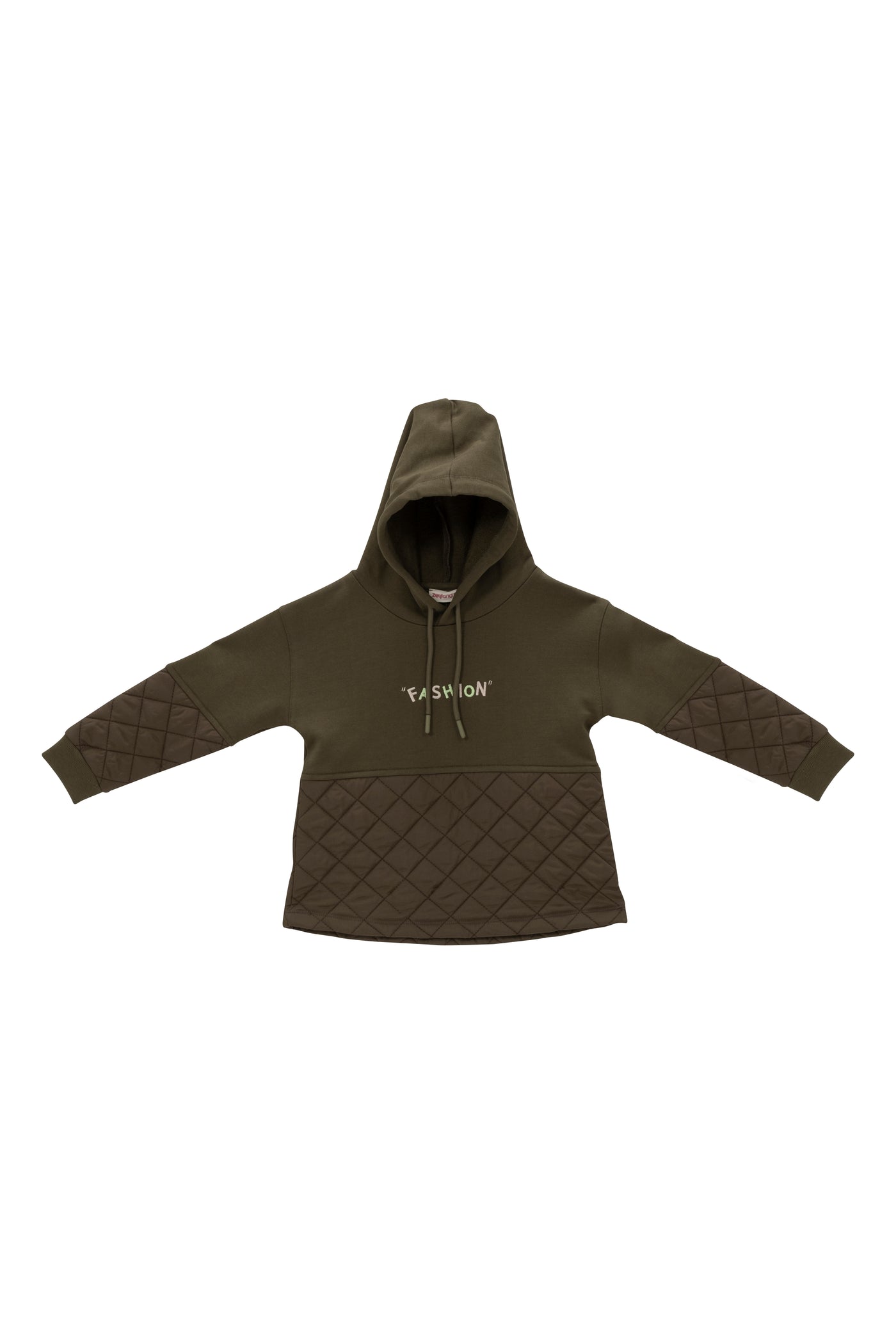 Kız Çocuk Nakış Detaylı Kapitoneli Sweatshirt