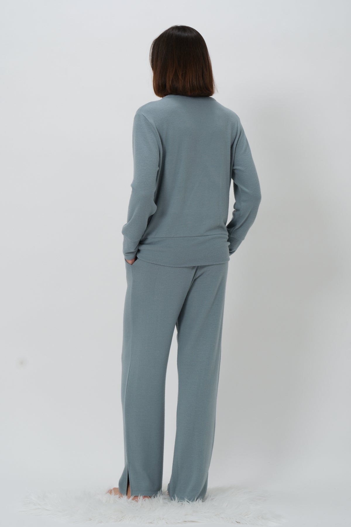 Kadın Kruvaze Yaka Pijama Takımı