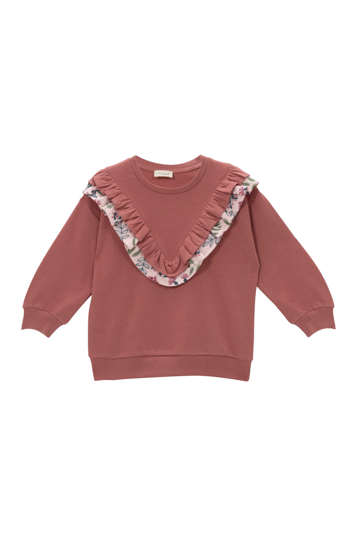 Kız Bebek Fırfır Detaylı Sweatshirt