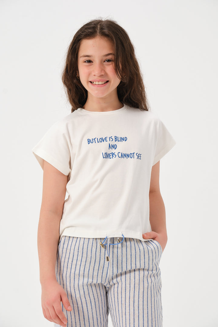 GENC KIZ COCUK BASKILI T-SHIRT
