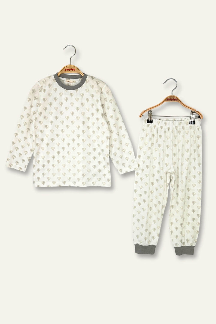 Kiz Erkek Çocuk Desenli Pijama Takimi