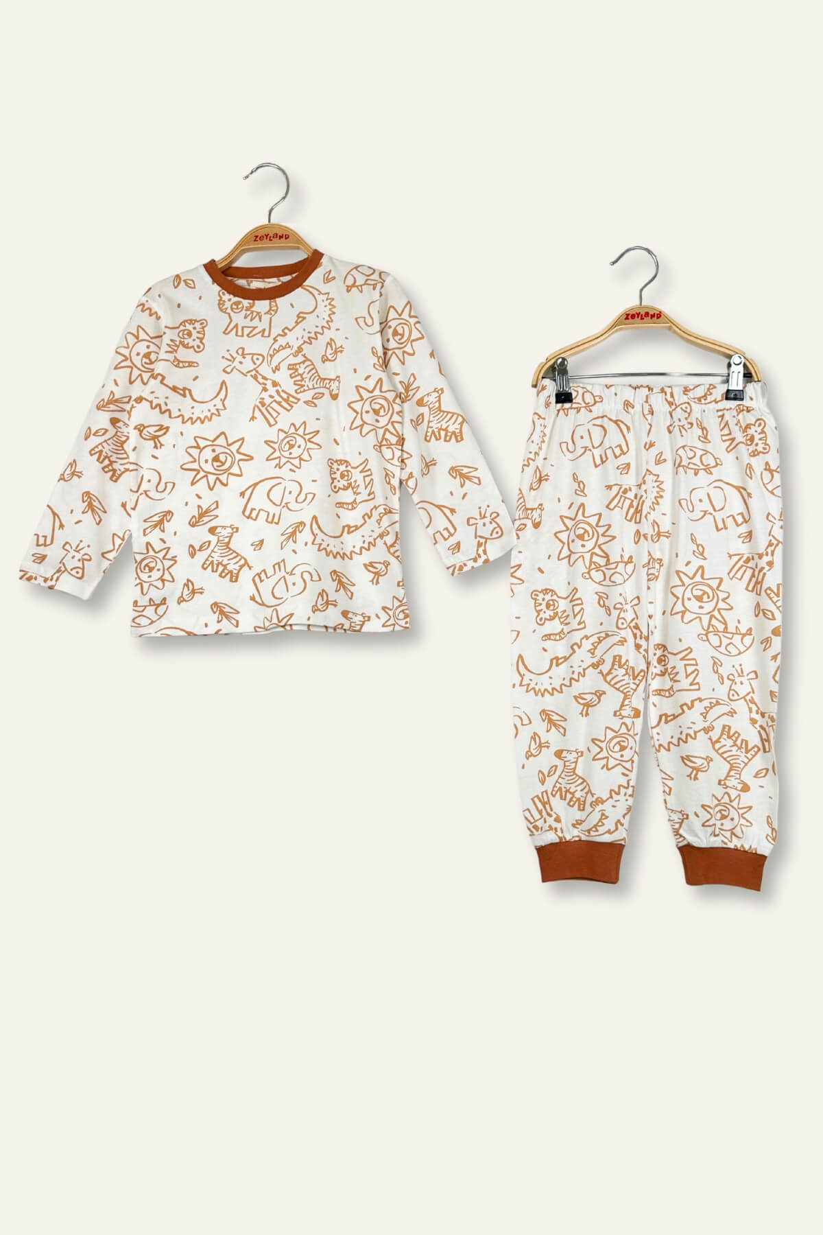 Kiz Erkek Çocuk Desenli Pijama Takimi