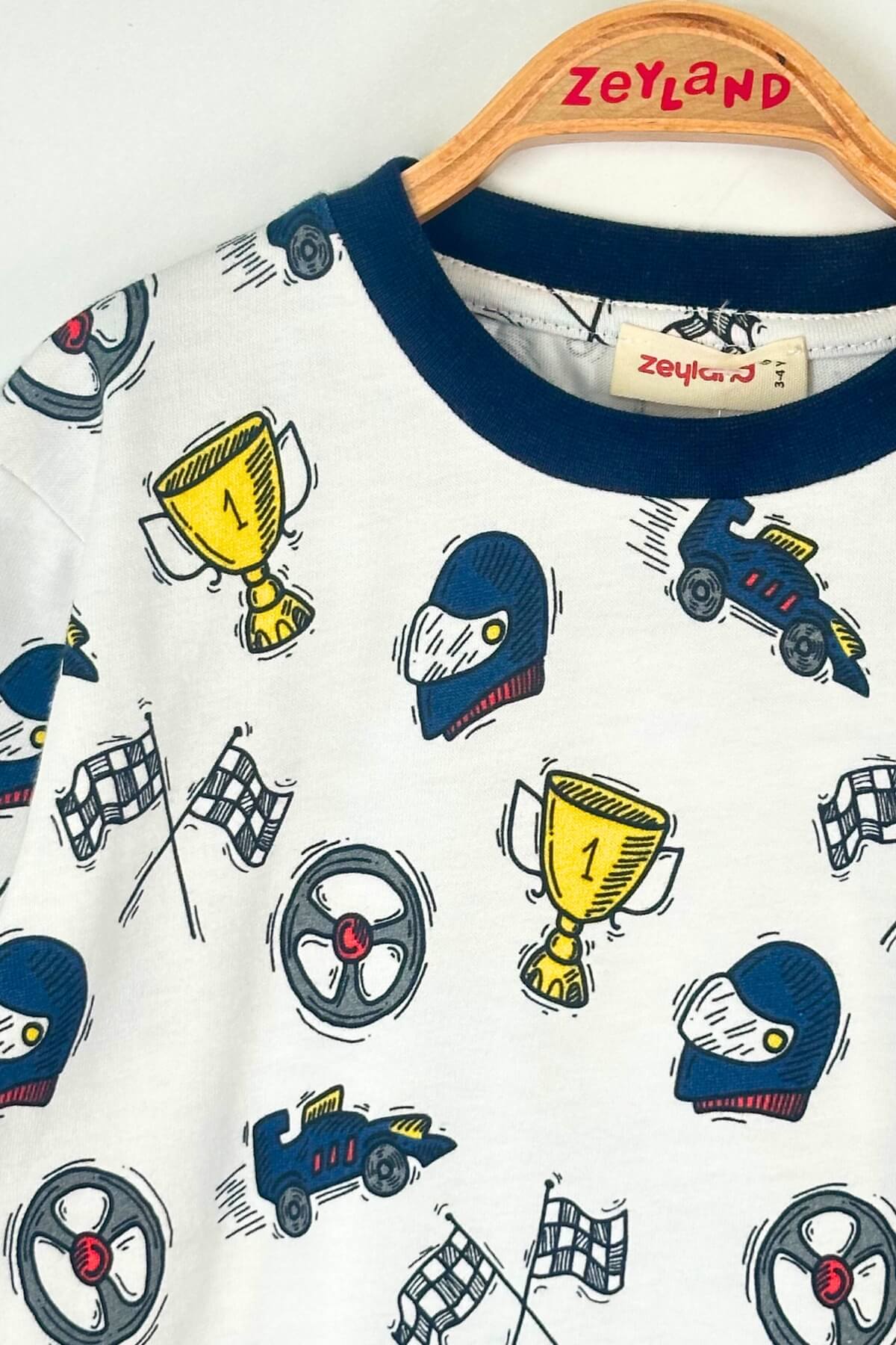 Kiz Erkek Çocuk Desenli Pijama Takimi