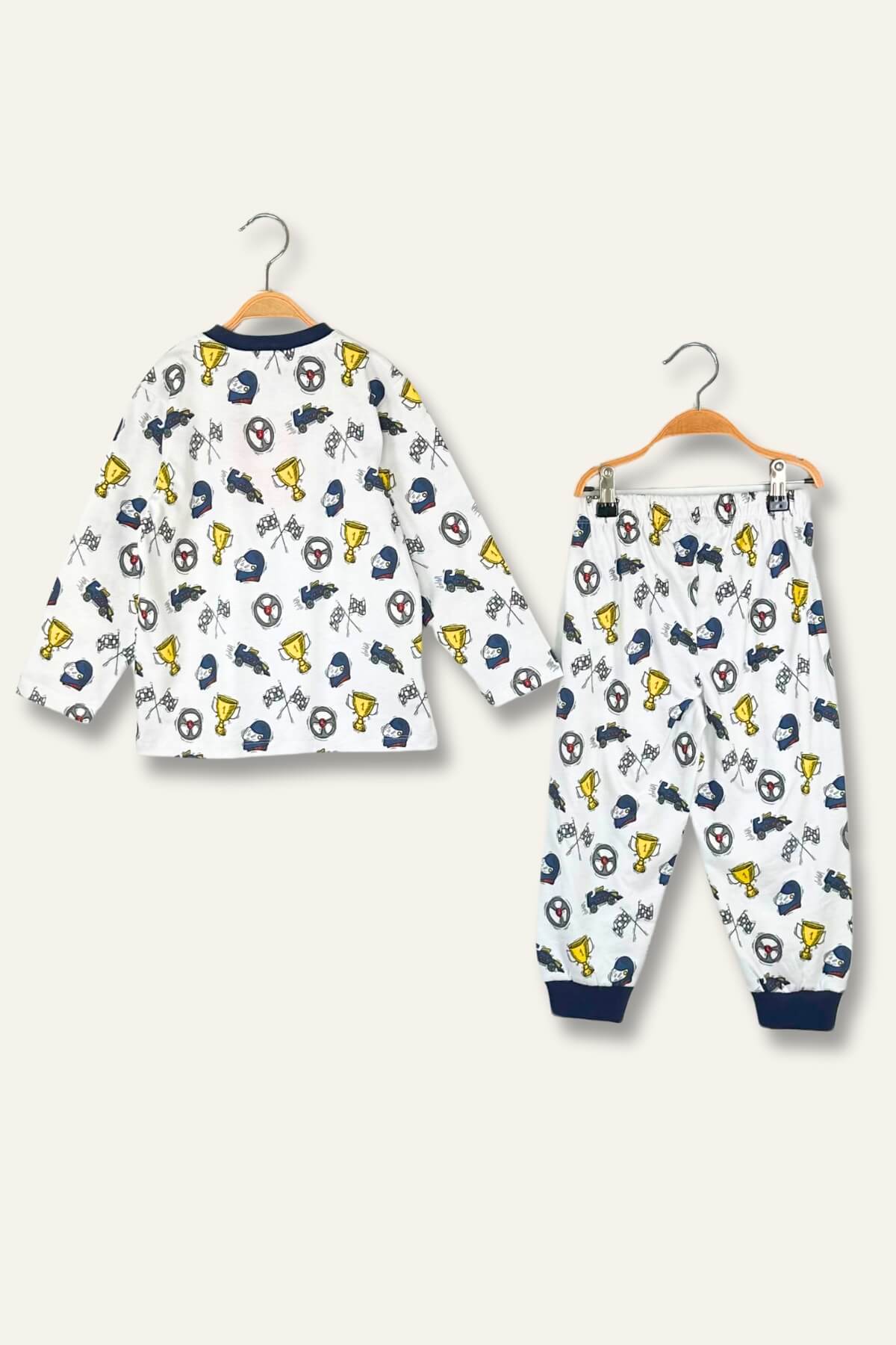 Kiz Erkek Çocuk Desenli Pijama Takimi