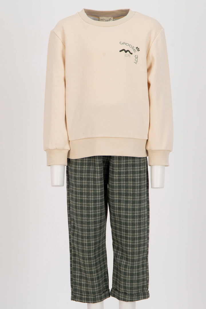Erkek Bebek Sweatshirt ve Pantolon Takım